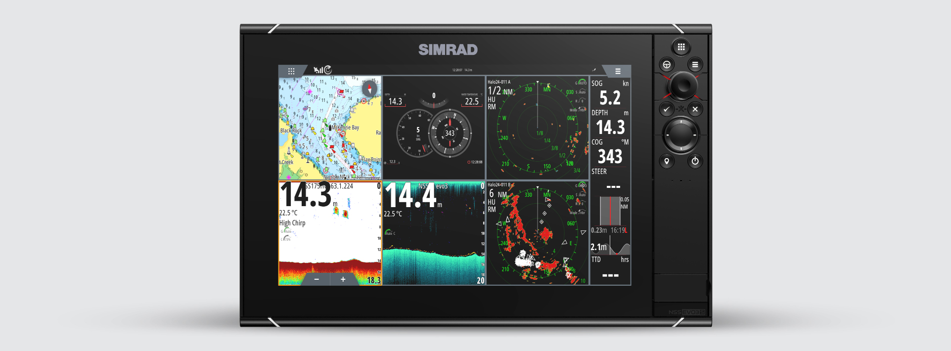 Simrad navigatieapparatuur voor werkvletten en schepen